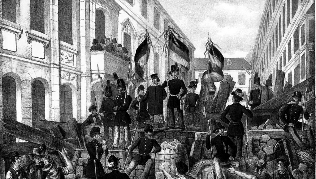 Barricadas nacionalistas, Viena, 1848. © WC