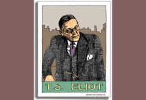 T. S. Eliot en una ilustración de Simon Fieldhouse. Licencia CC-BY-SA-3.0 GFDL