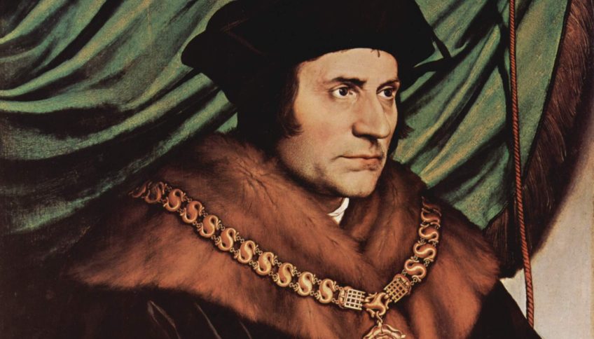 Tomás Moro retratado por Hans Holbein el Joven (1527).