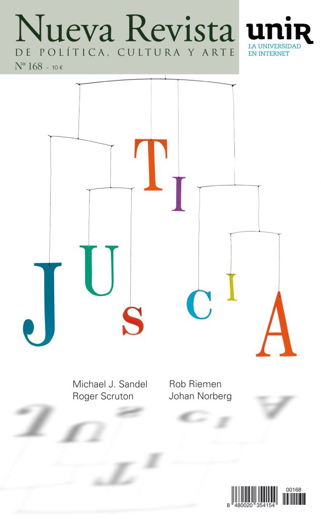 Portada del número 168 de Nueva Revista titulada Justicia