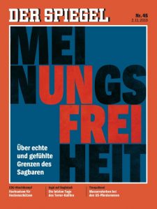 Portada de "Der Spiegel": "Libertad de opinión. Sobre los límites reales y sentidos de lo decible"