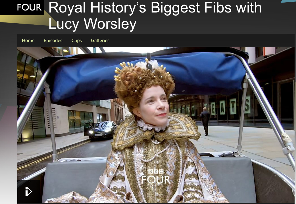 Lucy Worsley. BBC 4. La Gran Armada. La Armada Invencible. Royal History's Biggest Fibs
