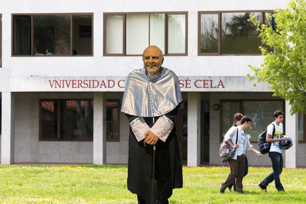 El profesor Garrido, investido doctor honoris causa por la Universidad Camilo José Cela.