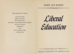 El libro Liberal Education, de Mark Van Doren