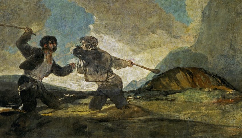 «Duelo a garrotazos», de Goya. Foto: Wikimedia Commons