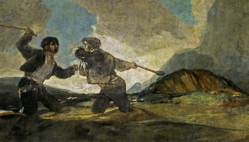 «Duelo a garrotazos», de Goya. Foto: Wikimedia Commons