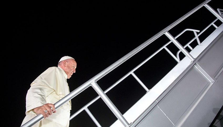 El papa Francisco en un viaje