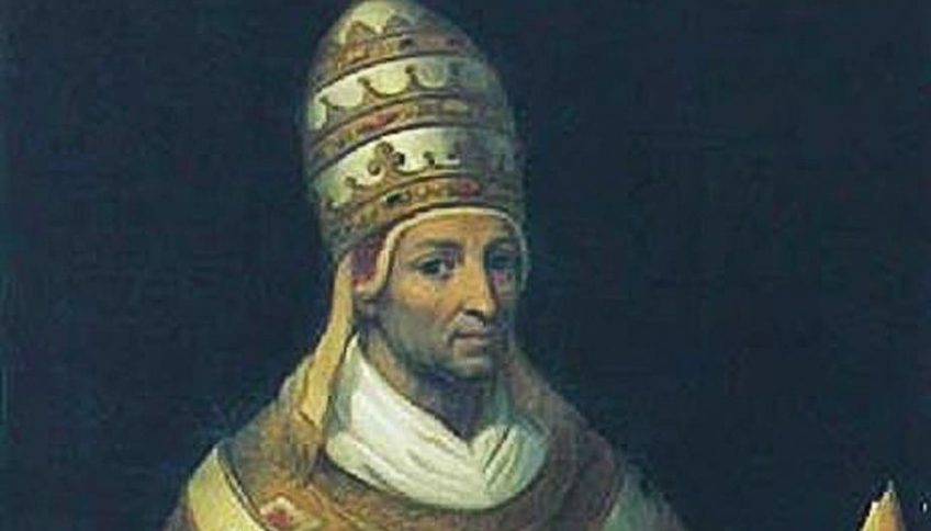 Retrato de Juan XXII por Henri Serrur, siglo XIX (realizado a partir de una miniatura de 1316). Wikimedia Commons