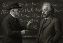 David Hilbert y Albert Einstein. Imagen generada por ChatGPT