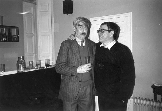 Juan Benet con Antonio Martínez Sarrión