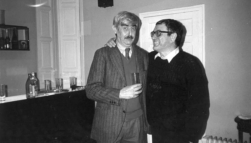 Juan Benet con Antonio Martínez Sarrión