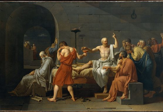 Imagen: La muerte de Sócrates. Óleo de Jacques-Louis David. Wikimedia Commons. Se puede consultar aquí: https://commons.wikimedia.org/wiki/File:Jacques-Louis_David_-_The_Death_of_Socrates_-_Google_Art_Project.jpg