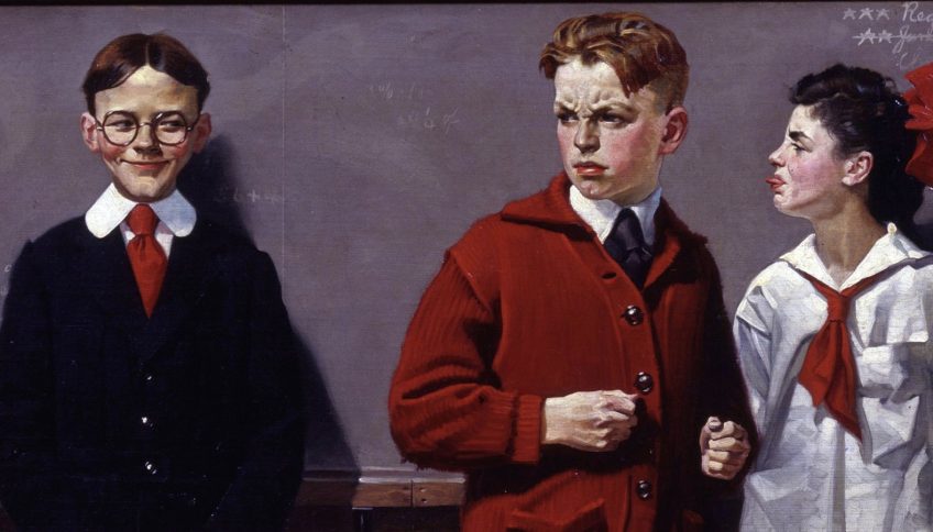 Norman Rockwell - Cousin Reginald Spells Peloponnesus (Spelling Bee) - Google Art Project.jpg
