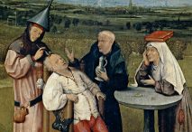 Fragmento de «La extracción de la piedra de la locura», de El Bosco. Museo del Prado