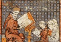 Clase en una universidad medieval.