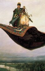 Imagen: La alfombra voladora (1880), óleo de Viktor Vasnetsov. Dominio público, vía Wikimedia Commons