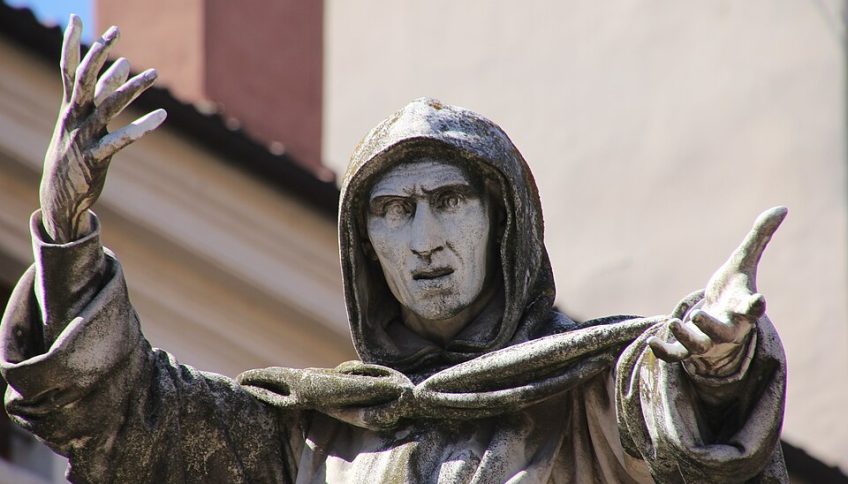 Estatua de Savonarola en Ferrara. Autor: Gianni Careddu. CC Wikimedia Commons