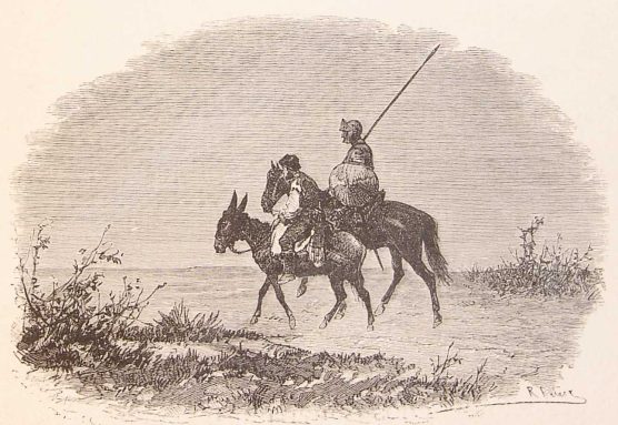 Ilustración de Ricardo Balaca para una edición del Quijote de Nicolás Díaz de Benjumea