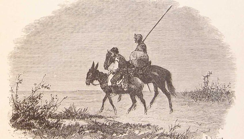 Ilustración de Ricardo Balaca para una edición del Quijote de Nicolás Díaz de Benjumea