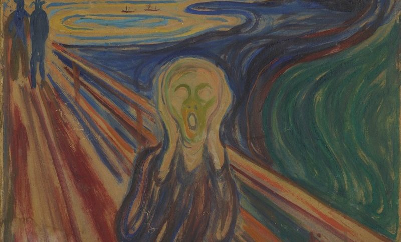 Skrik (en noruego; en inglés The Scream; en español El grito). Cuadro de Edvard Munch de 1893. Foto: © Munchmuseet. Licencia CC BY-NC-SA 4.0