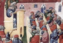 Laurentius de Voltolina (s.XIV): Henricus de Alemannia con sus alumno (Liber ethicorum des Henricus de Alemannia). Archivo en Wikimedia Commons