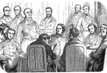 Tocqueville (en primer plano a la izquierda) en la Comisión de revisión de la Constitución en 1851