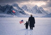 Imagen generada con ayuda de la inteligencia artificial y publicada en las redes sociales por Donald Trump. Tiene licencia de Wikimedia Commons. Geopolítica