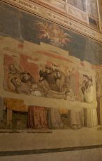 Muerte y ascensión de San Francisco de Asís de Giotto en la Capilla Bardi de la iglesia de la Santa Croce (Florencia)