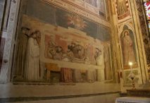 Muerte y ascensión de San Francisco de Asís de Giotto en la Capilla Bardi de la iglesia de la Santa Croce (Florencia)