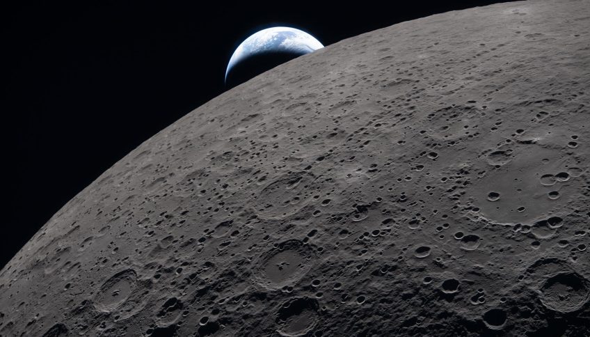 La Tierra, vista desde la cara oculta de la Luna, fotografiada desde Artemis II. © NASA