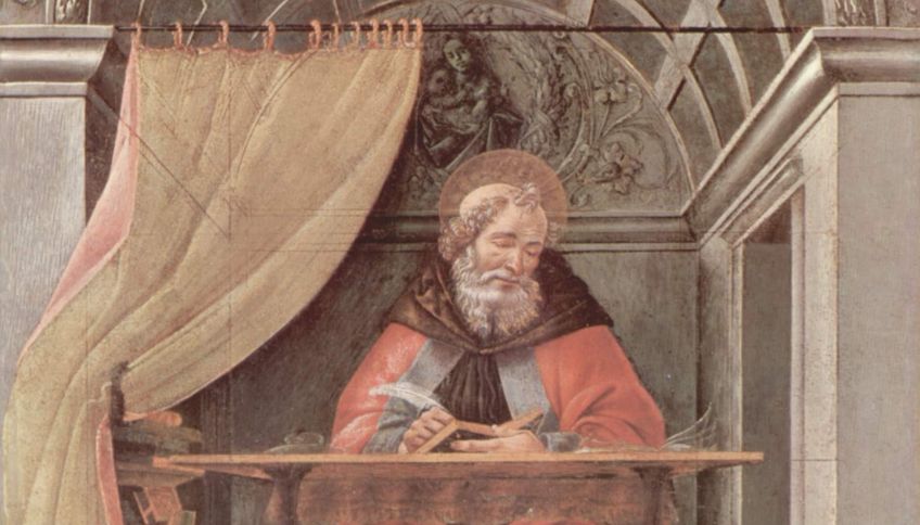 Detalle de la obra «San Agustín en su celda», de Sandro Botticelli. Archivo en Wikimedia Commons con licencia PD-Art (Yorck Project)