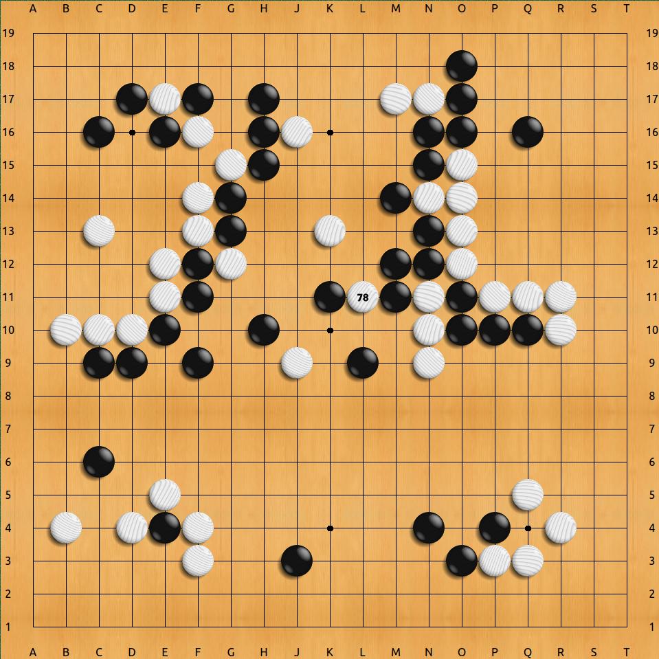 Imagen de la «jugada divina» que le hizo Lee Sedol a AlphaGo, uno de los primeros ingenios creados por Demis Hassabis. El campeón humano salvó su orgullo con esta victoria. © Axd, con licencia Wikimedia Commons