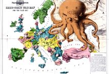 Mapa satírico de Europa (1877). © Frederick Rose, dominio público, vía Wikimedia Commons