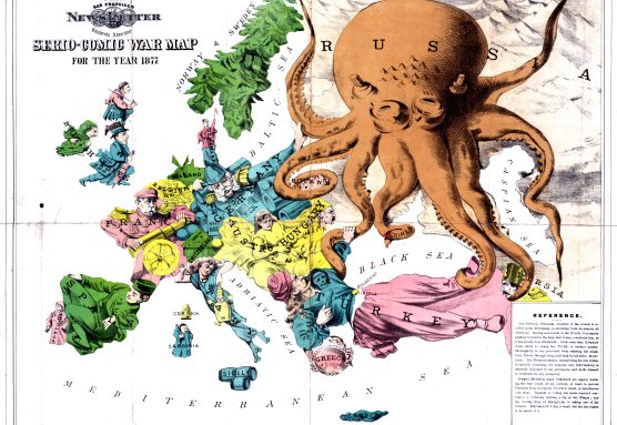 Mapa satírico de Europa (1877). © Frederick Rose, dominio público, vía Wikimedia Commons