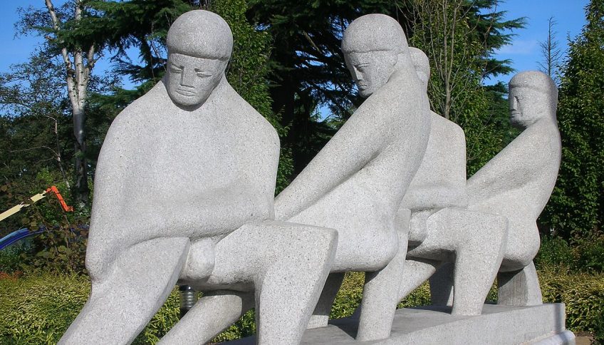 «Trabajo en equipo». Escultura de David Wynne (1958). Foto: Oosoom. Licencia CC BY-SA 3.0. Archivo de Wikimedia Commons
