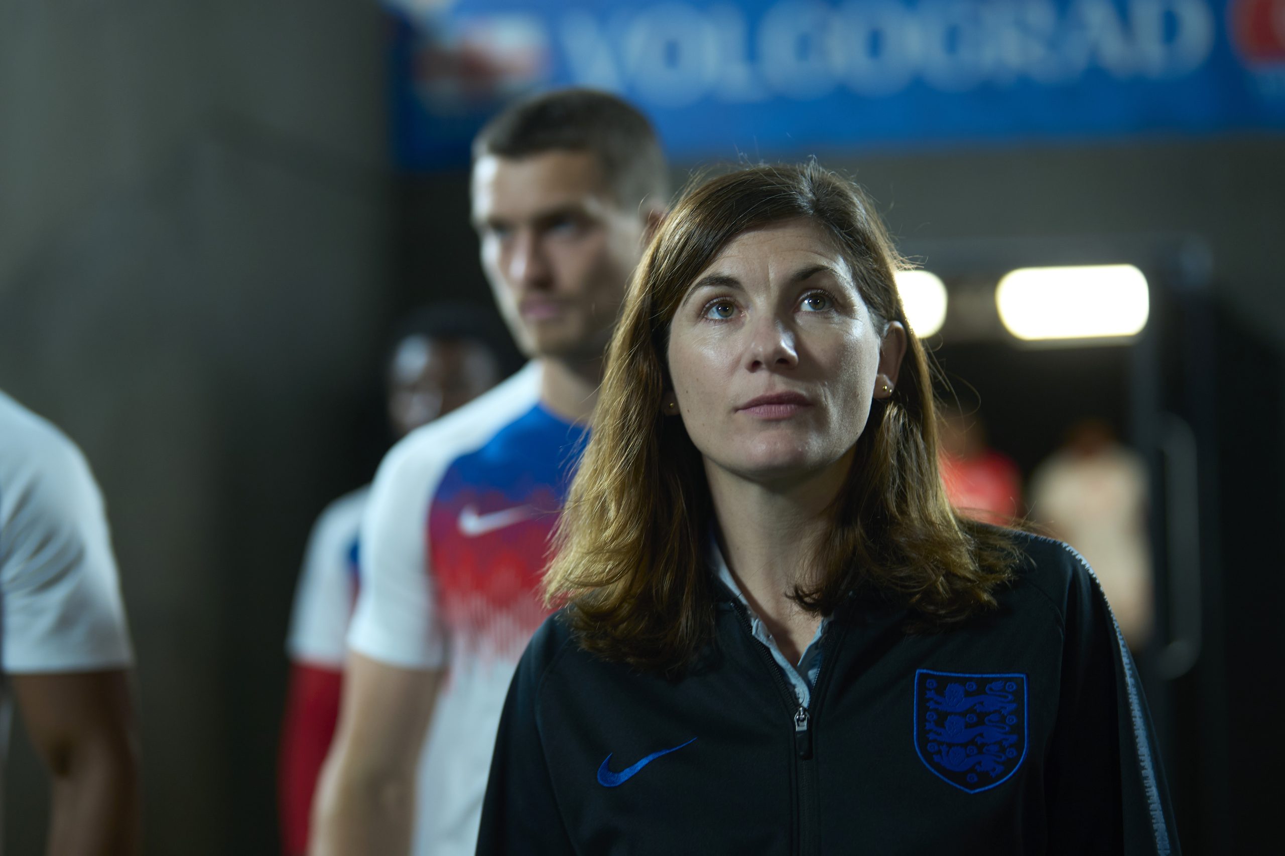 Los aficionados a la ficción británica reconocerán a Jodie Whitaker, una de las protagonistas de 'Dear England'. Foto: Movistar Plus