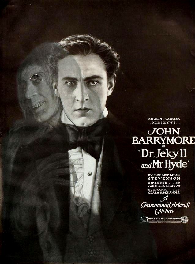 «El hombre y la bestia», adaptación de la historia del Dr. Jekyll y Mr. Hyde de 1920, con John Barrymore