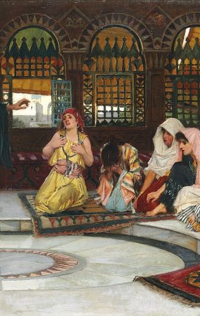 «Consultando el oráculo», de John William Waterhouse. Dominio público, vía Wikimedia Commons.