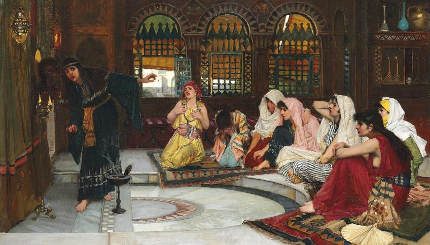 «Consultando el oráculo», de John William Waterhouse. Dominio público, vía Wikimedia Commons.