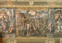Visión de la Cruz por Constantino. Obra de la escuela de Rafael en las estancias vaticanas.
