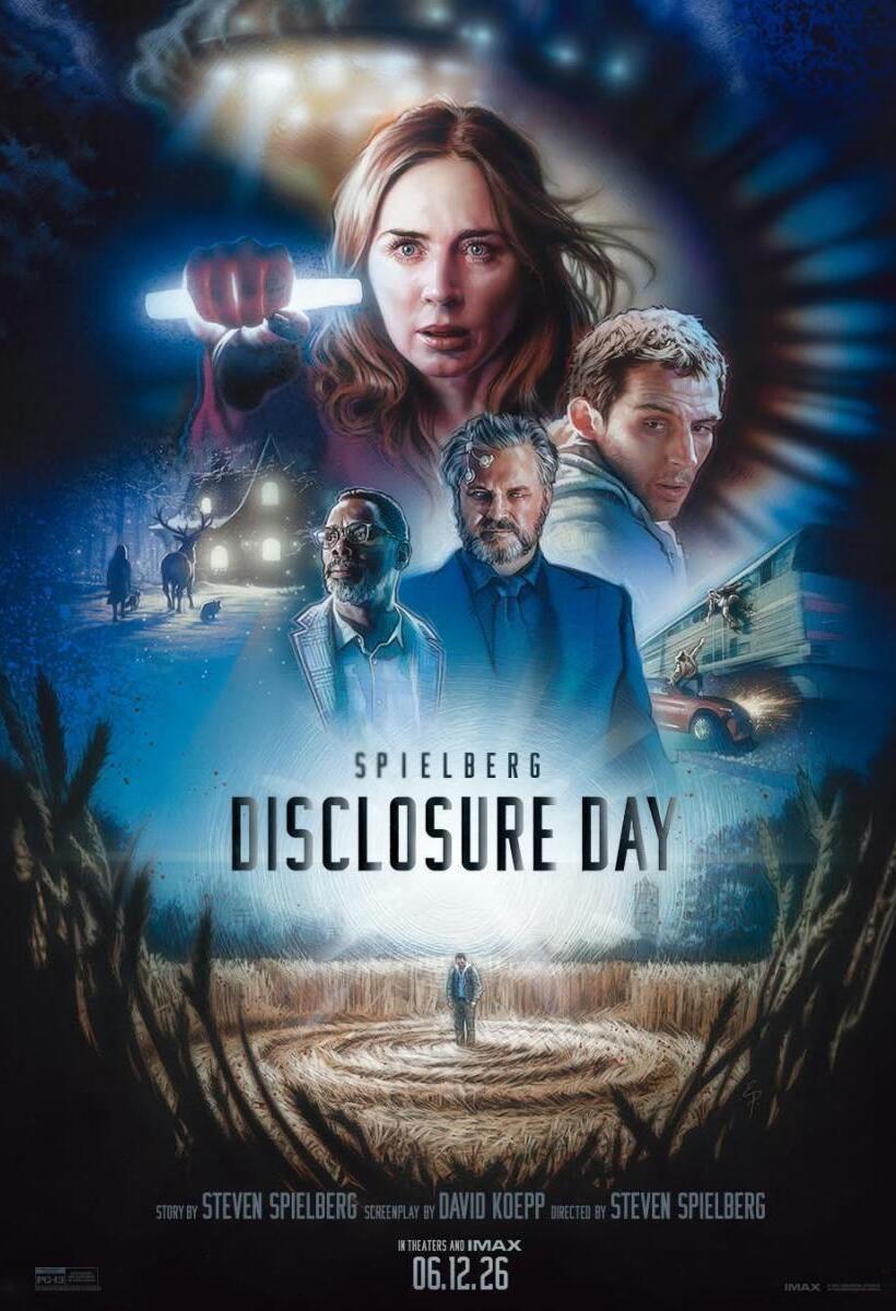 Cartel de la película El día de la revelación. Steven Spielberg, 2026
