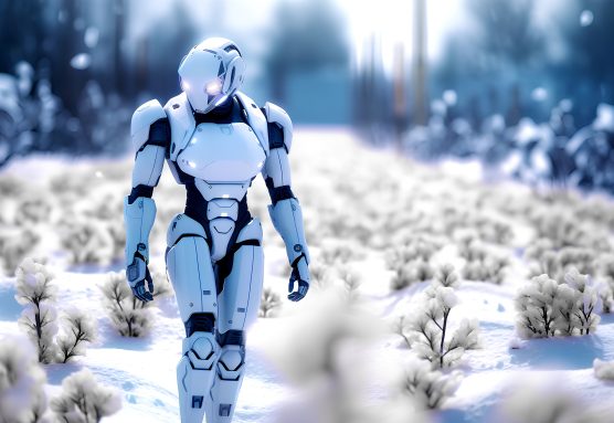 Robot en la nieve