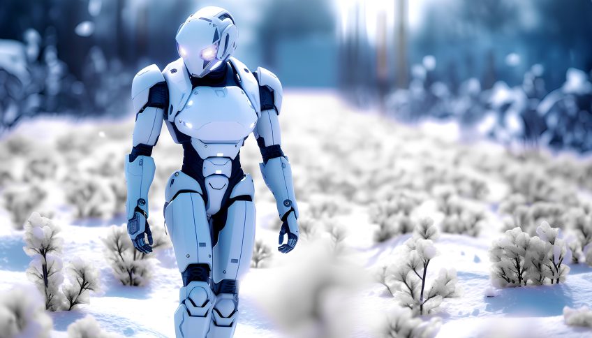 Robot en la nieve