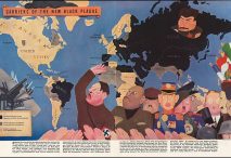 Portadores de la Peste Negra, dibujo satírico de William Cotton, de 1938